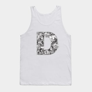 Floral Letter D Tank Top